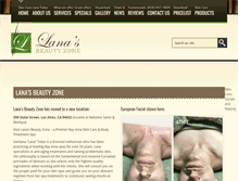 Tablet Screenshot of lanasbeautyzone.com